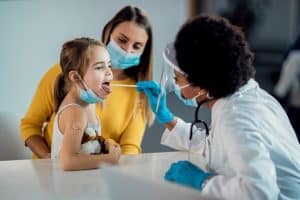 Child at annual pediatric visit